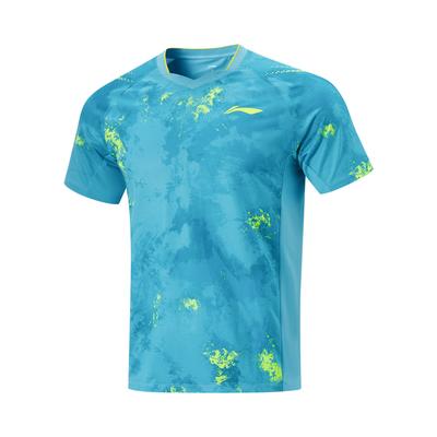 Cool Eco-Friendly Knitted Sports Short Sleeve T-Shirt Unisex Tops Dolphin-Blue AAYV087-3
