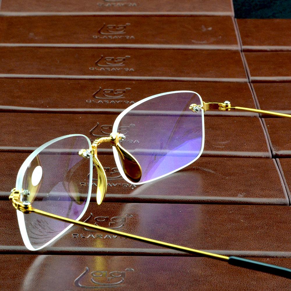 Clara Vida gullfargede rammeløse antirefleksbehandlede bifokale lesebriller for menn kvinner +1 +1.5 +2 +2.5 +3 +3.5 +4