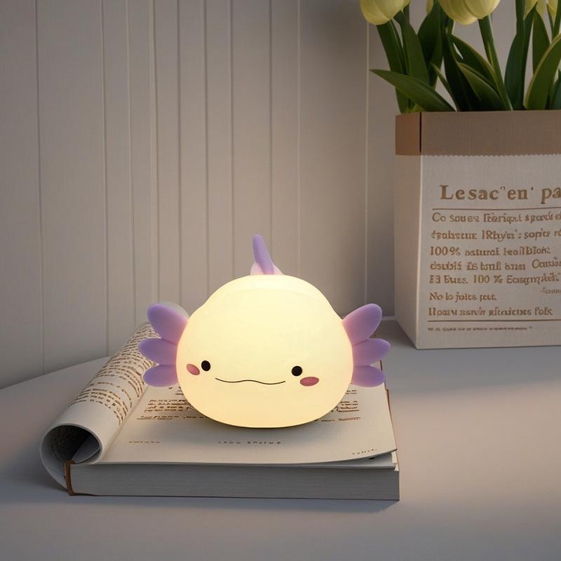Axolotl Silicone Night Light - Creative Bedside Atmosphere Lamp & Gift Ornament