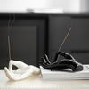 Y Nordic Black & White Stick Incense Burner Ceramic Bergamot Incense Holder Home Household Desk Decoration Living Room Ornaments