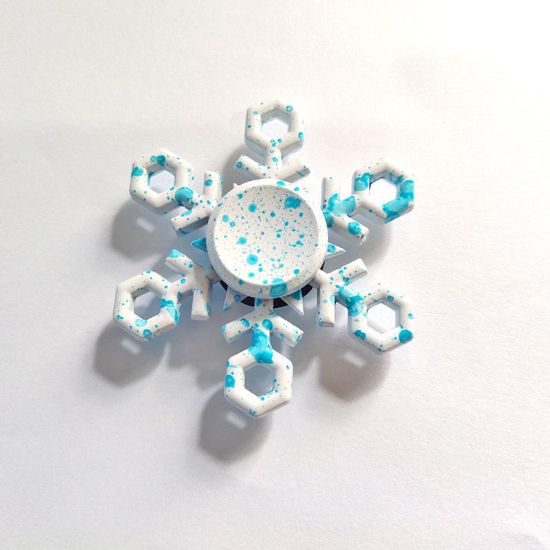 Colorful Zinc Alloy Fidget Spinner: Black Tech Stress-Relief Toy for Students and Kids.