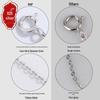 S925 Sterling Silver Double Buckle Safety Extension Chain for Bracelets and Necklaces