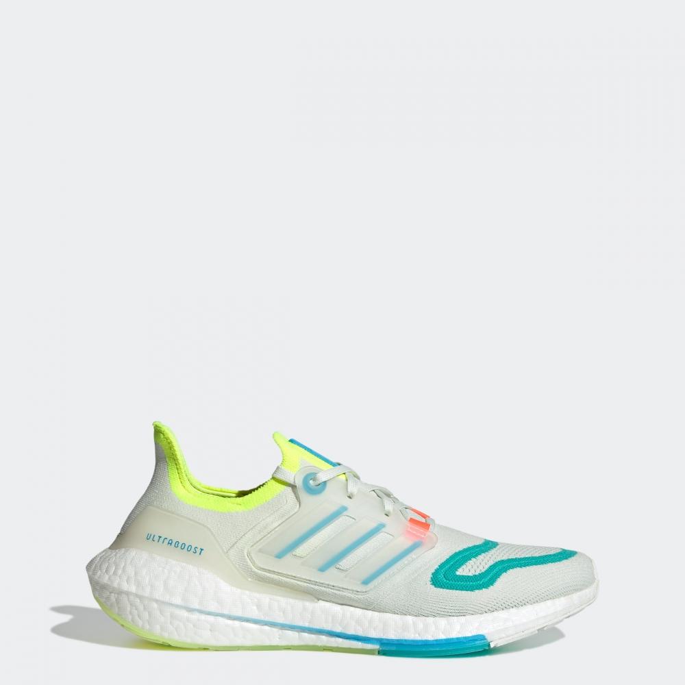 

adidas Men s adidas Ultraboost 22 Shoes white tint sky rush mint rush