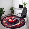 1pc Heart Decorations Chair Carpet for Office Non-Slip, Rug for Office, Room, Good Gift for Family or Friends, Yy251226184