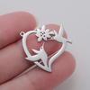 My Shape 5 pcs Flower Hummingbird Pendants Animal Birds Charms for  Necklace Keychains Stainless Steel Jewelry Making DIY Gifts