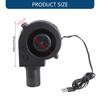 USB 5V Turbo Blower 3 Speed Adjustable Fan For Outdoor Camping Forge Fire Management Tool