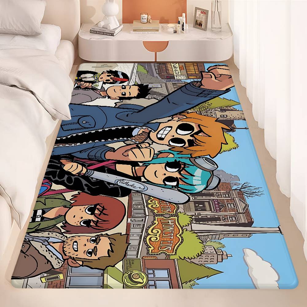 Scott Pilgrim Room Mats Anti-slip Absorb Water Long Strip Cushion Bedroon Mat Welcome Doormat