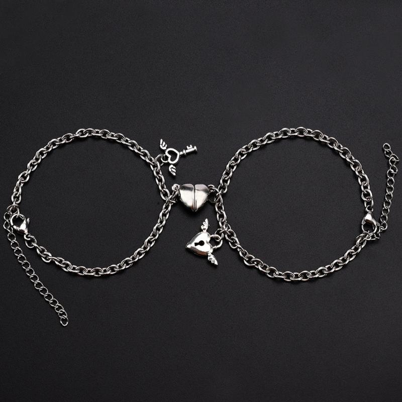 

Magnetic Couples Bracelets Mutual Attraction Relationship Matching Friendship Rope Bracelet Set Gift for Women Men 1