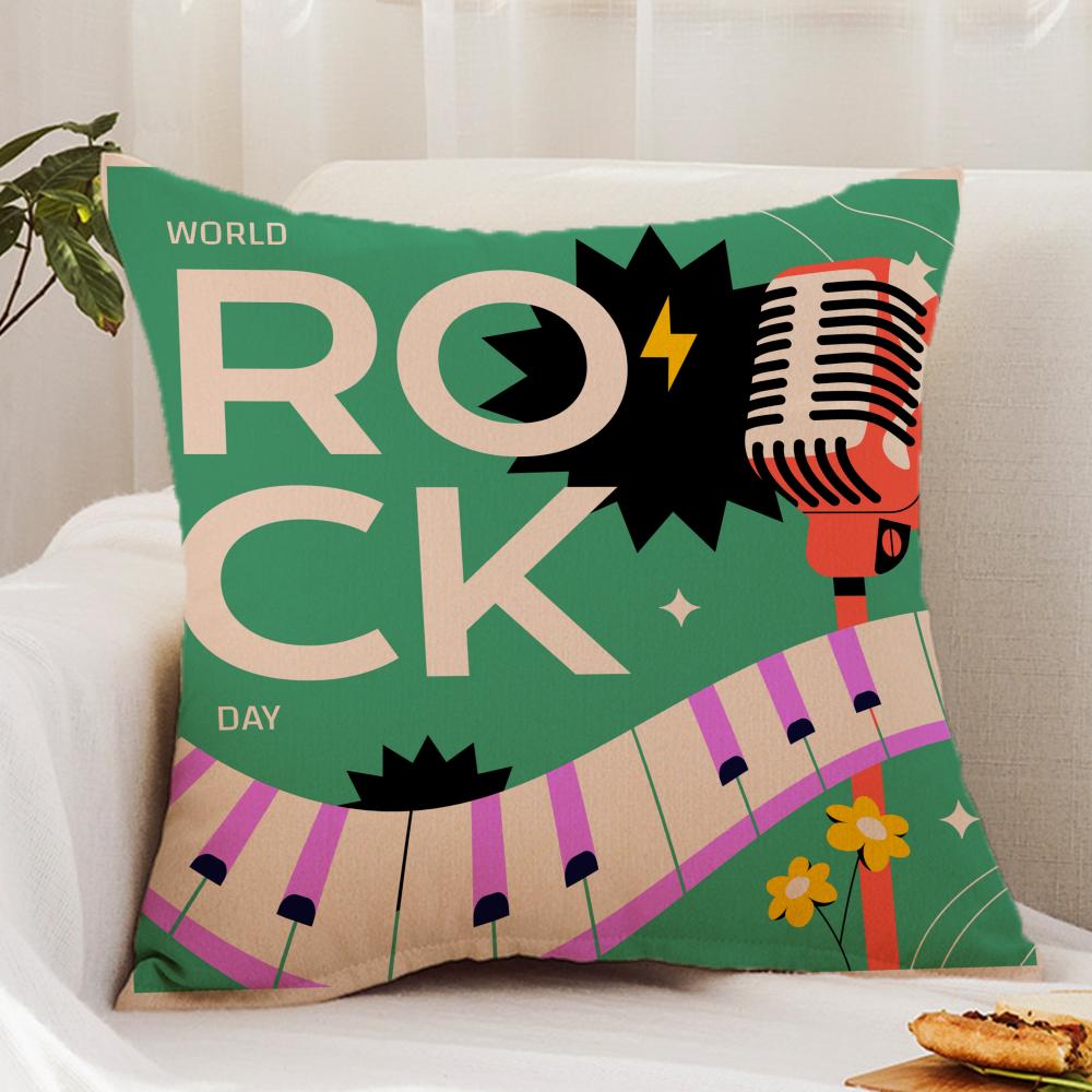 Retro Speaker Piano Rock Cushion Cover Premium Comfort Reversible Pillow Cover - Dual - Use Design for Home & Car