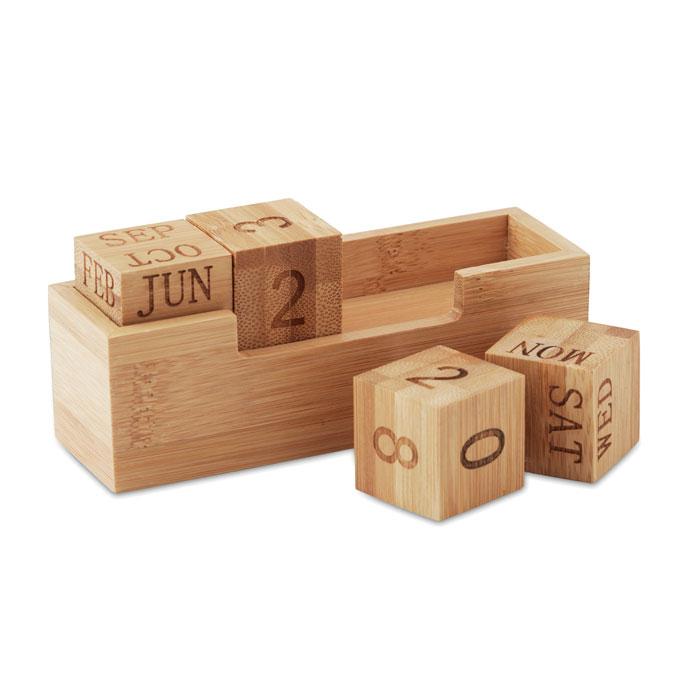 MidOcean Karenda Bamboo Desktop Calendar