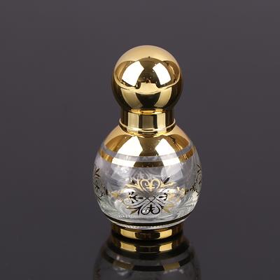 15ml Roll-On láhev Skleněná Mini nádobka na esenciální oleje Přenosná Lahvička na míchání parfémů Zlatá Prázdná Roll-On láhev Vzor náhodný