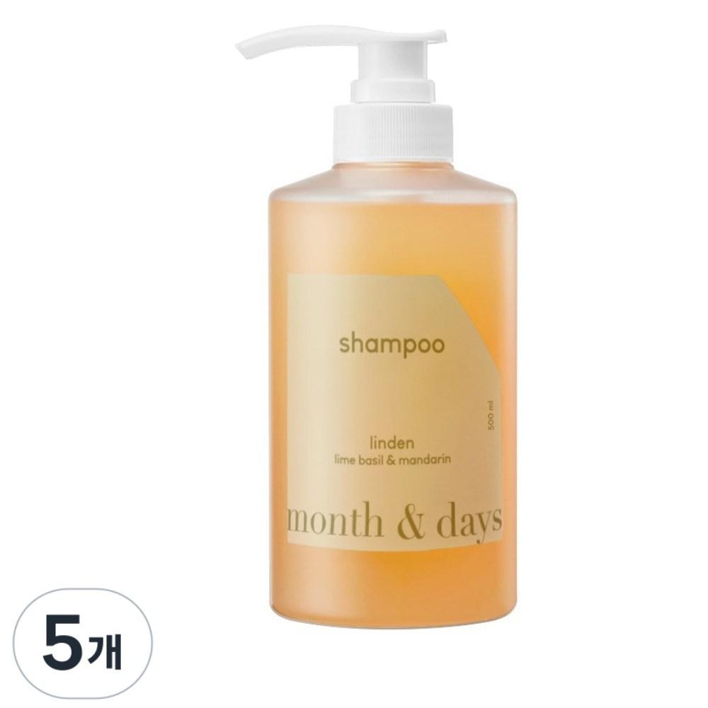 Month & Days Scalp Care Perfume Hair Shampoo Citrus Lime & Basil Scent 5 pcs 500ml