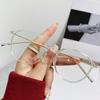 T7182 Round Thin Frame Light Myopia Glasses Frame Female Plain Makeup Literary Flat Mirror Male Tide