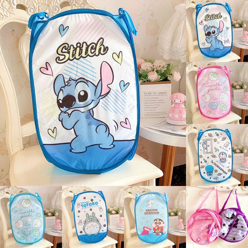Cute Cartoon Patterned Stitch Sumikkogurashi Foldable Laundry Hamper For Easy Organization
