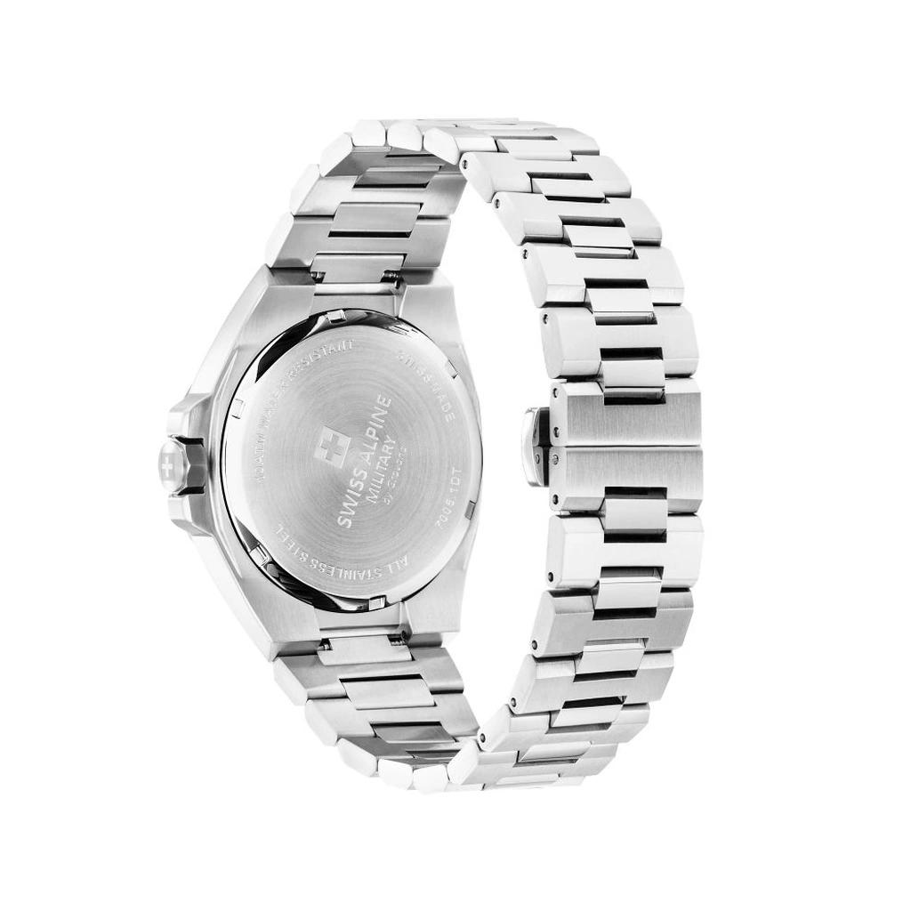 Swiss Alpine Military Мужские часы Typhoon из нержавеющей стали с зеленым циферблатом, кварцевые 7005.1134 100М