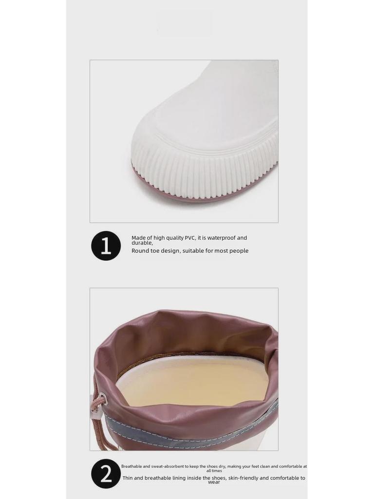 Women's 2024 Fashionable Waterproof Rain Boots – Non-Slip, Comfortable & Durable for Camping