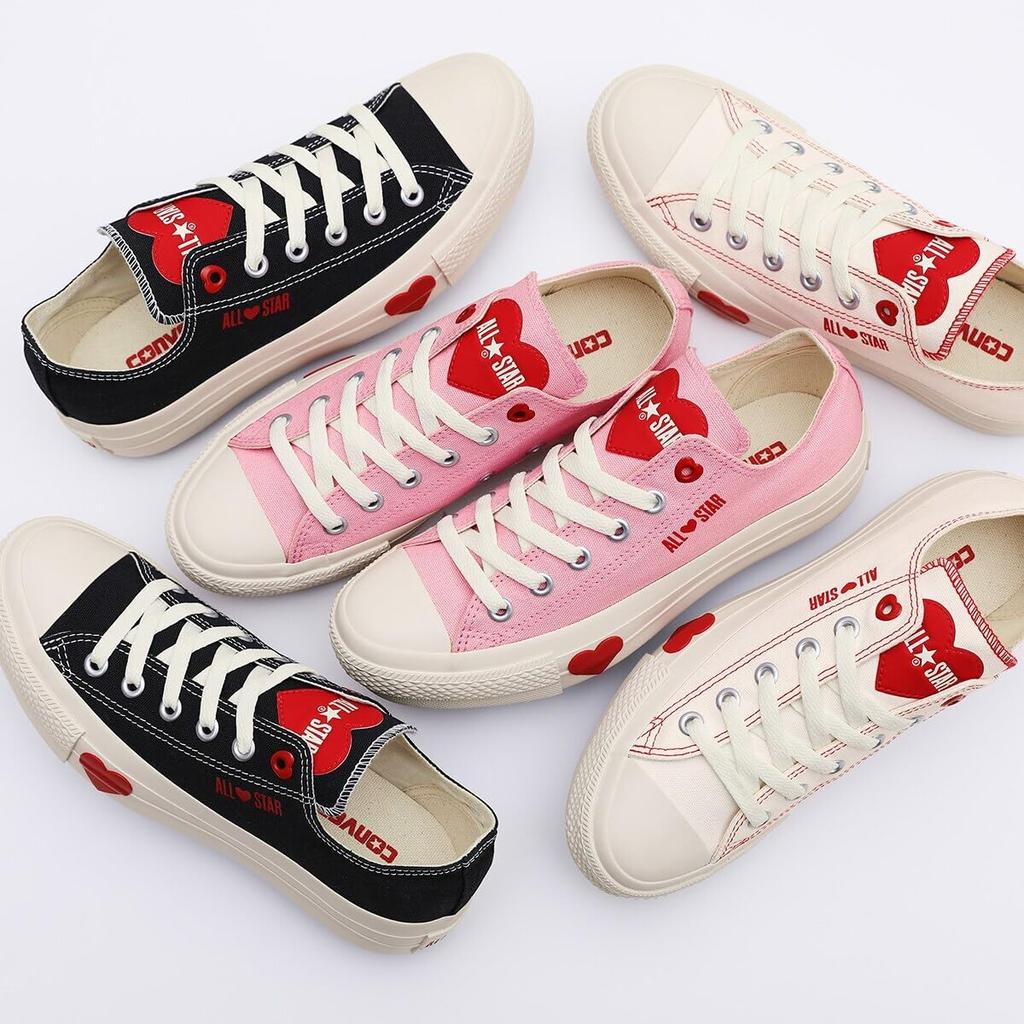 Converse All Star Many Hearts OX Size Cm Sneakers, Black, 23.5