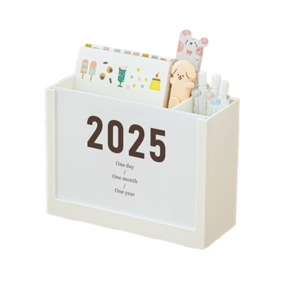 

Органайзеры настольного календаря 2025 Настольный календарь Коробка для хранения карандашей Школа/Офис