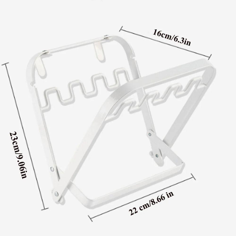 Hangable Garbage Pouch Bracket Foldable Kitchen Rubbish Holder Trash Bag Hanger  for Waste Can Bag