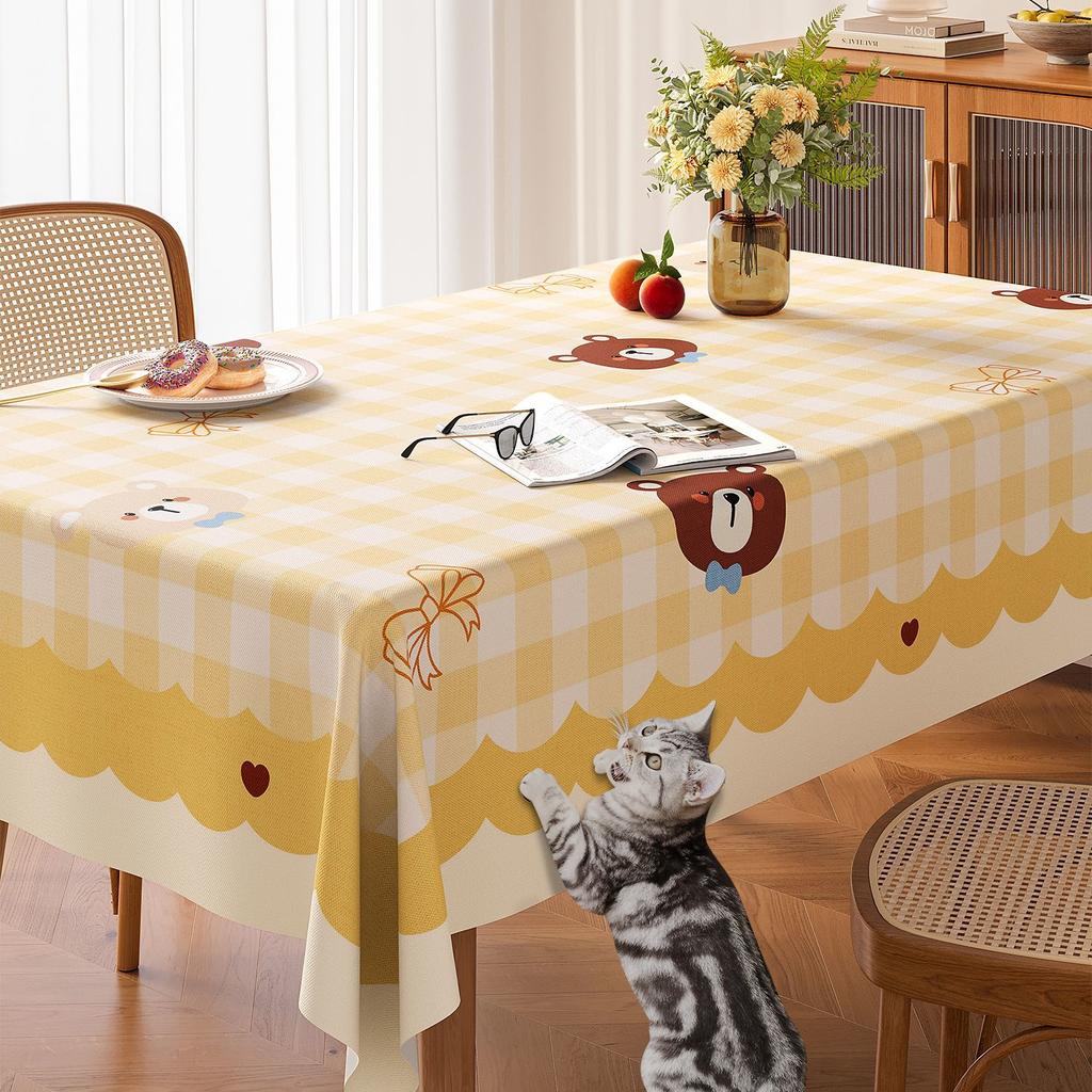 Thickened, Fresh, Scratch-resistant, Waterproof, Stain-resistant, Wear-resistant, Compliant and Drapey Tablecloth