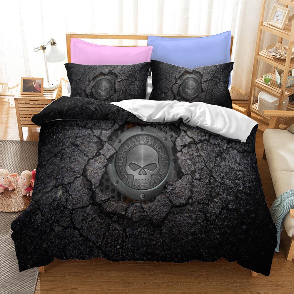 Eagle Motorcycle Series Bedding Three-piece Set
