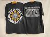 Vintage RED HOT CHILI PEPPERS 1991 LOGO AZTECO Anni '90 Band Taglia L Maglietta Nera RISTAMPA