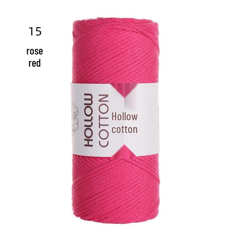 2mm Hollow Pure Cotton Scarf & Bag Yarn for DIY Crochet and Handwoven Projects