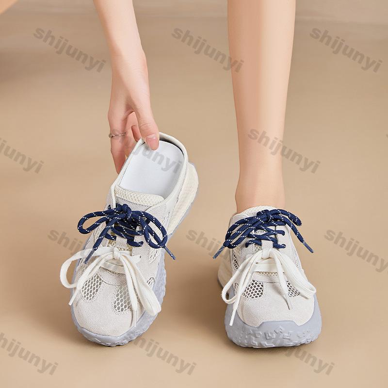 Women Platform Sneakers Autumn New Mesh Breathable Flats Outdoor Lightweight Comfortable Soft Sole Height Increase Casual Shoes