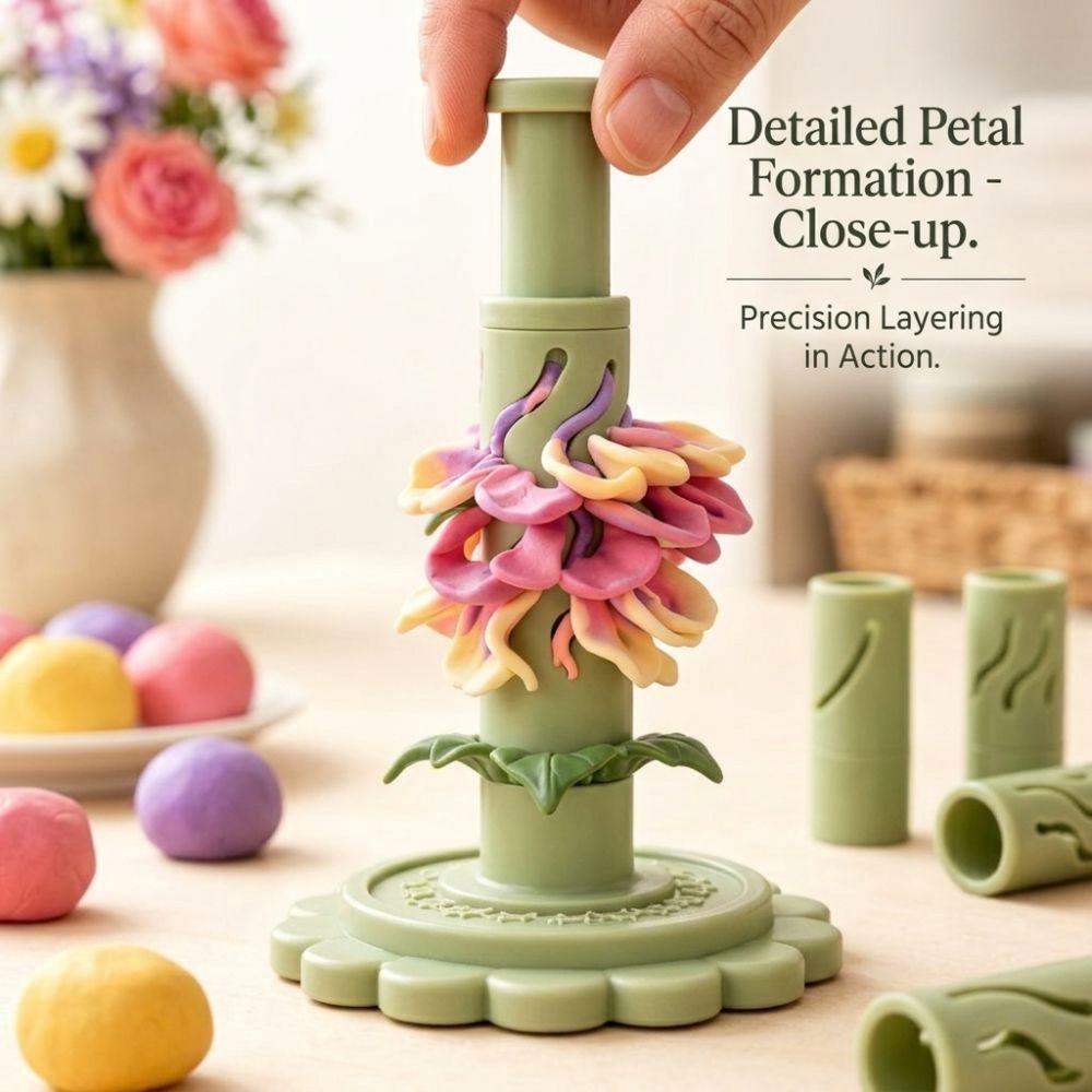 Handmade Modular Clay Bloom Maker 3D Printed DIY Clay Floral Mold Tool  Polymer Clay