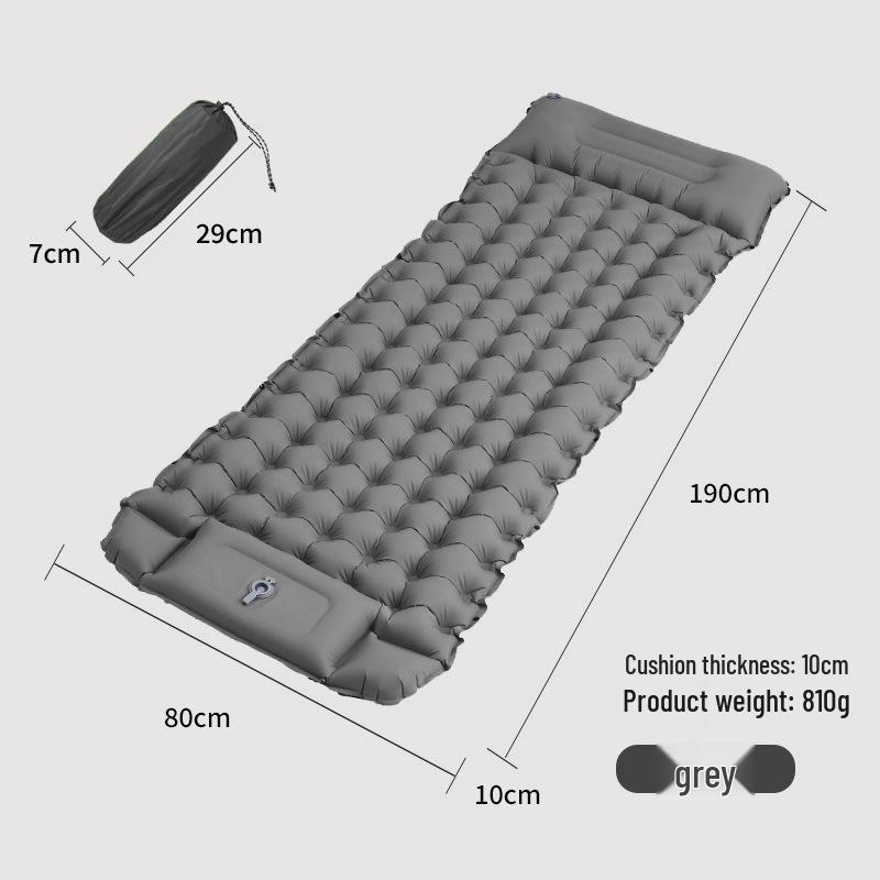 Enhanced Outdoor TPU Inflatable Mat: Foot-Pump Automatic Mattress with Pillow & Moisture-Proof Design