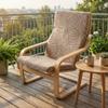 Solid Color Soft Leaves Jacquard Chair Cover Removable Armchair Protector  Home Decor