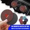 Car Coaster Water Cup Holder Anti-Slip Pad Suede Accessories For Mitsubishi Mirage G4 KU8