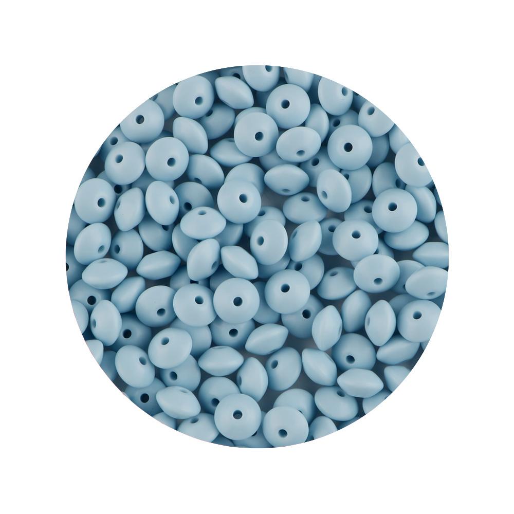 New 50pcs/lot Silicone Lentil Silicone Beads 12mm Jewelry Making Lentil Beads DIY Necklace Bracelets Jewelry Accessories