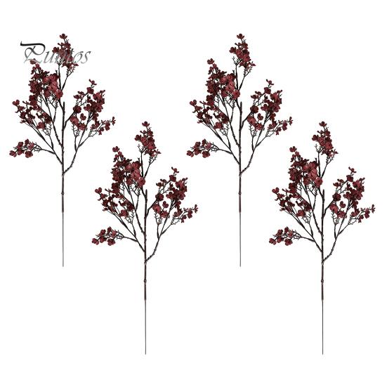 Artificial Silk Flowers for Home Decor Realistic Autumn Decoration, Floral Orange Plants Halloween Decoration Branches Table Centerpiece And
