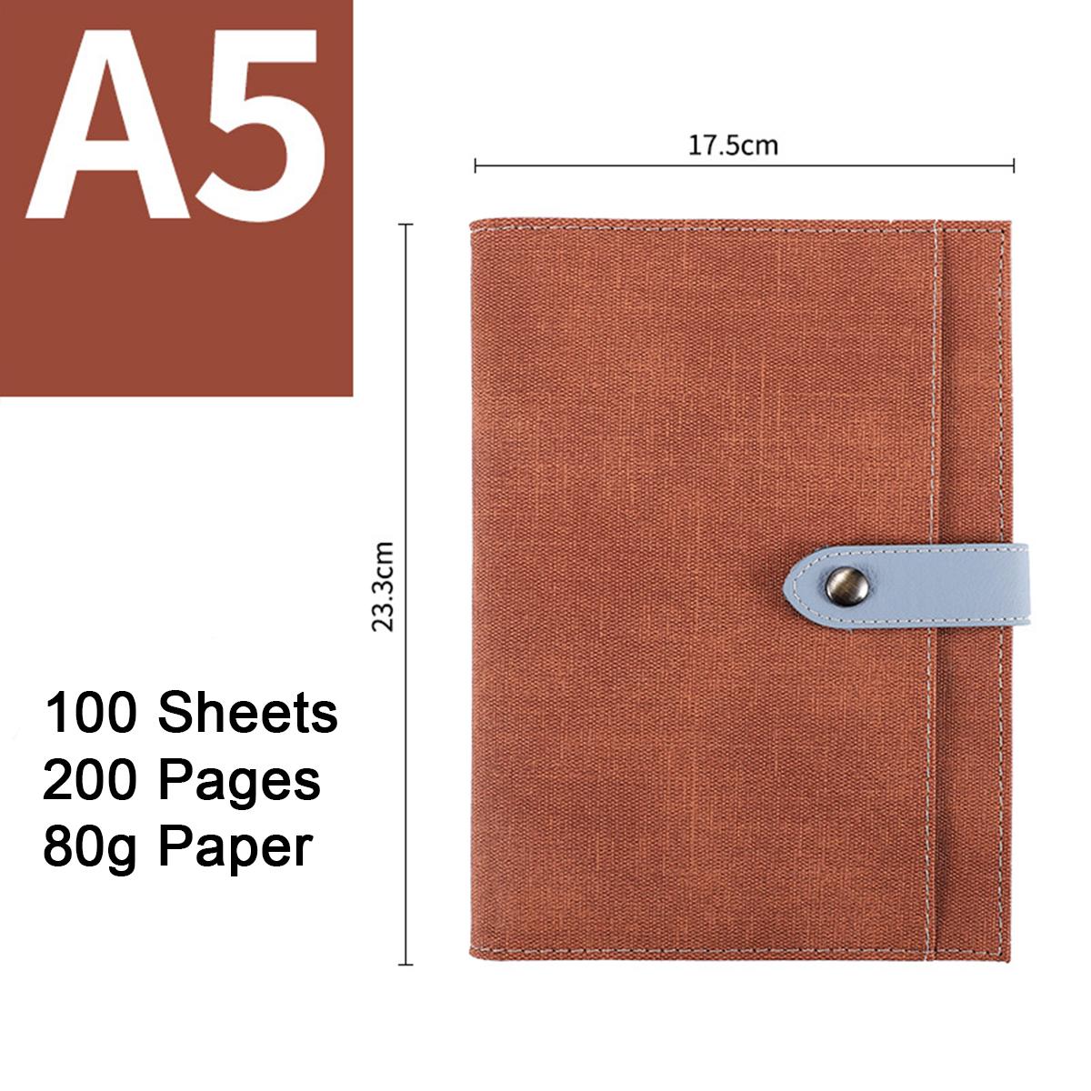 

Ученическая тетрадь формата А5 из плотной ткани, офисный блокнот с пряжкой, книга для записей деловых встреч, журнал путешествий, дневник, 100 листов, 200 страниц A5