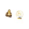 Maitreya Buddha Laughing Leaf Iron Feng Shui Tabletop Ornament Decorative Sculpture Collectible