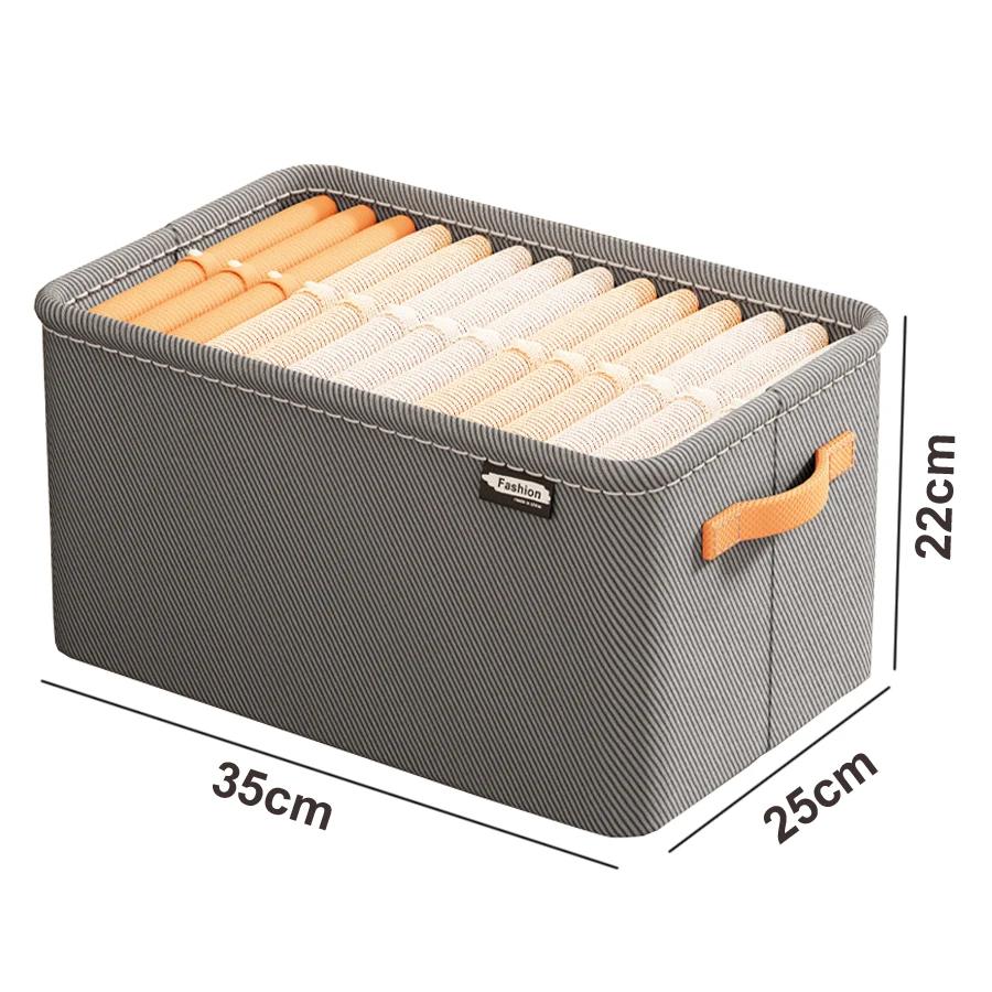 Home Use Drawer Style Wardrobe Long Rectangle Partitioned Ioan Storage Box Foldable Organizer Box for Clothes Pants