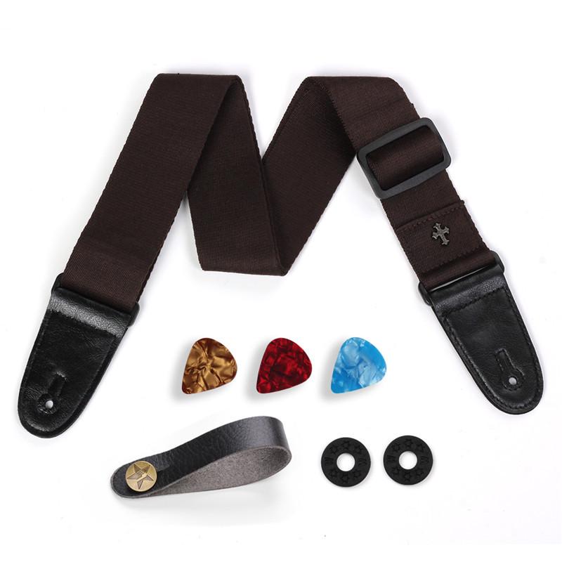 Langting Cross-Border Acoustic and Electric Guitar Strap Set - Cotton Folk Design
