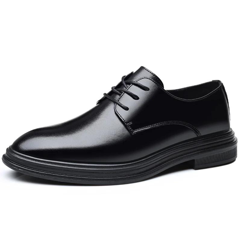 

Мужская деловая обувь Черная кожаная формальная обувь для мужчин Оксфорды Мужская свадебная вечеринка Офисная деловая обувь Мужская Черная 44 чёрный