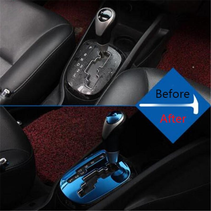 For Kia K2 Rio 2011-16 Car-styling Interior Center Dashboard Outlet Widow Lift Door Handle Gear Shifter Turn Light Trim Sticker