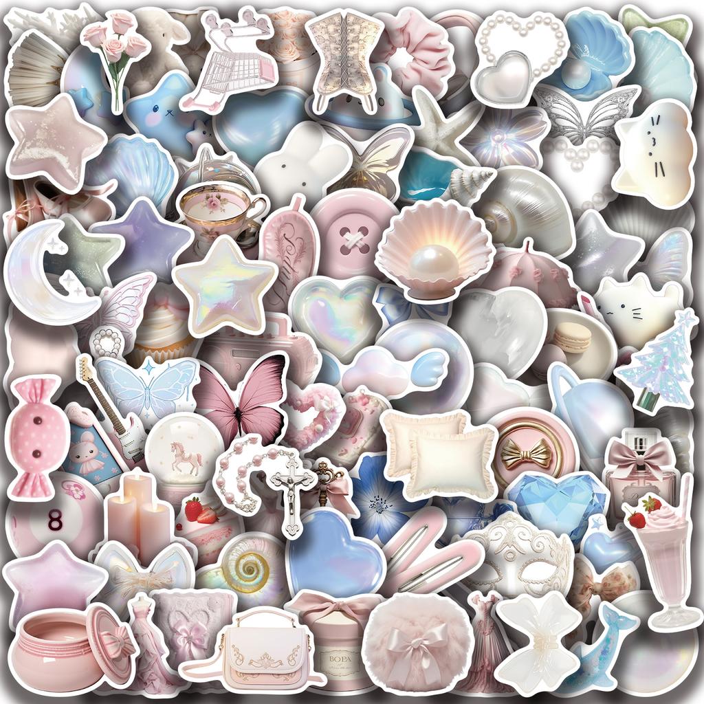 100Pcs Ballet Girl Dreamy Colors Stickers Creative Decorative Stickers Suitable for Mobile Phone Cases, Desktop Glass, Books