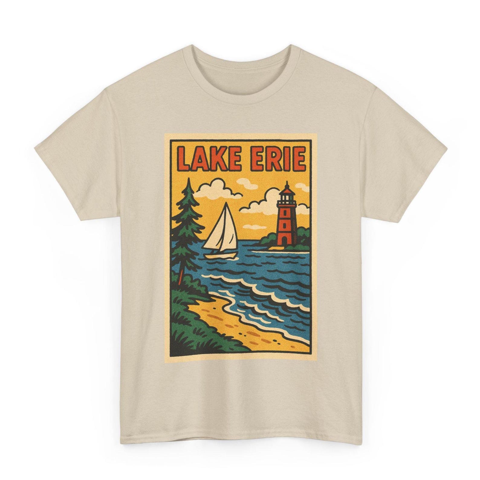 Lake Erie T-Shirt: Retro Comic Great Lakes Adventure Tee 3XL