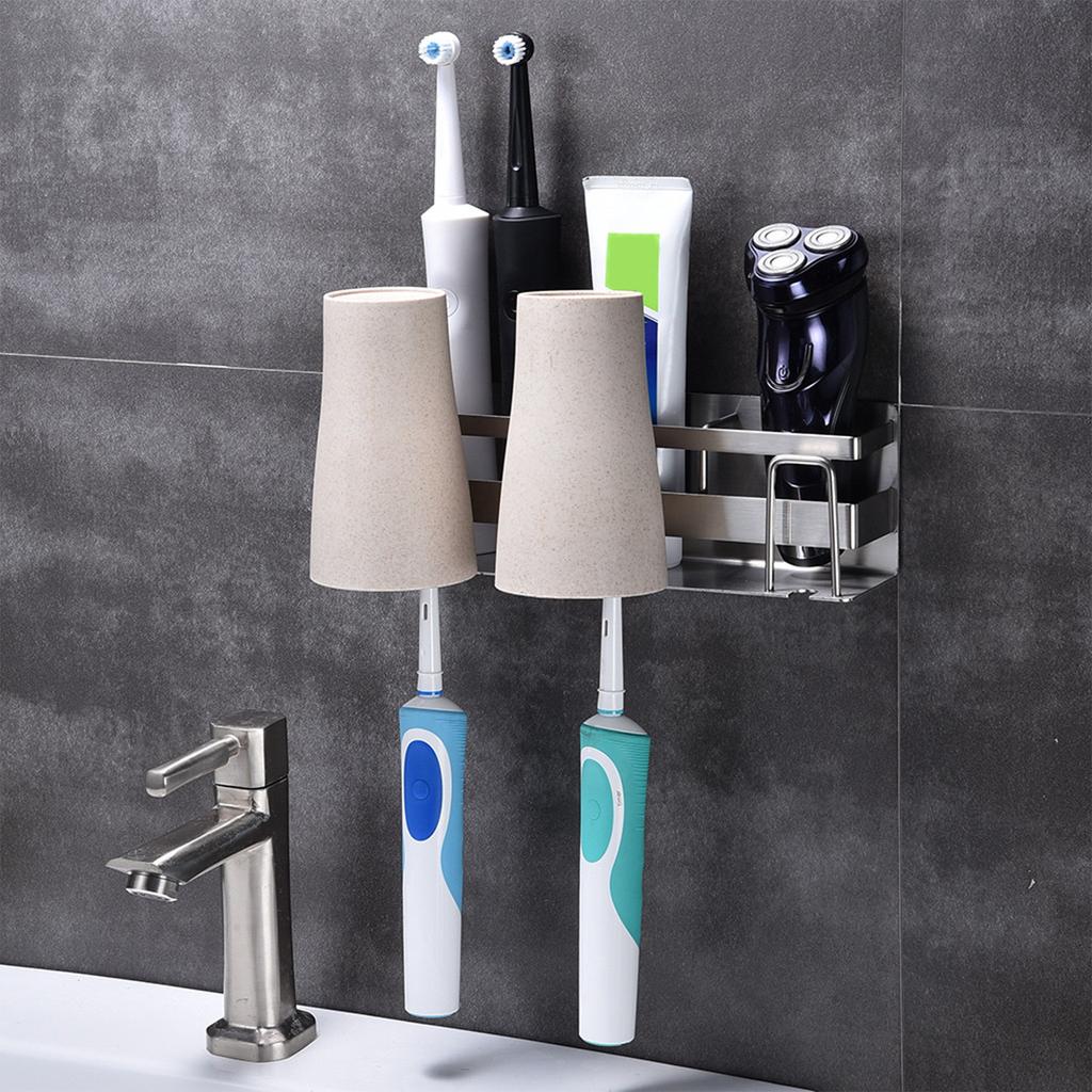 Premium Bathroom Toothbrush Holder Stainless Steel Bathroom Toothbrush Organizer