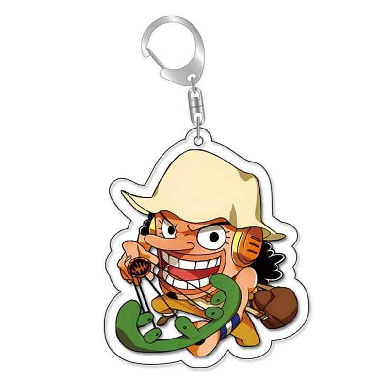 Acrylic Key Chain for One Piece Franky Trafalgar Law Jinbe Monkey D. Luffy Thatch Anime Peripheral Pendant Acrylic Key Buckle