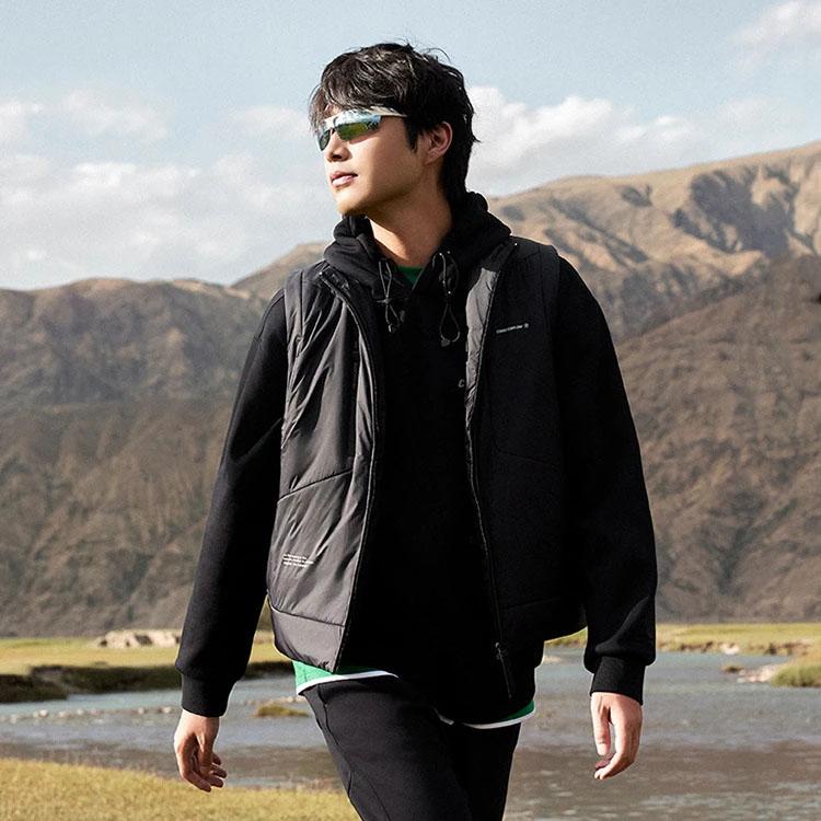 Li-Ning CF Series Solid Color Zip Stand Collar Sleeveless Vest Men Vests Black AMMT019-1