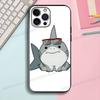 Cut Shark Schwarze Matte Handyhülle Für IPhone 17,16,15,14,13,12,13,12 Pro Max Plus XS Silikon Weiche Rückseite