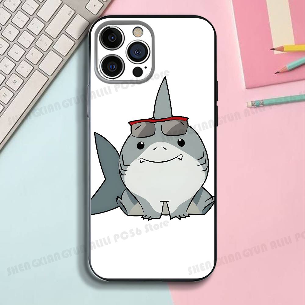 Cut Shark Schwarze Matte Handyhülle Für IPhone 17,16,15,14,13,12,13,12 Pro Max Plus XS Silikon Weiche Rückseite