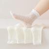 5 Pairs Girls Summer Mesh Lace Socks Thin Breathable Sweet Princess Fashion Children Socks For Age 2-12 Years Old