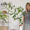 Decorative Faux Foliage for Living Room Bamboo Tree Branches, Long Stems Greenery, Artificial Plants, Leaves Branches Vase Stems, Zen Style Vase, DIY