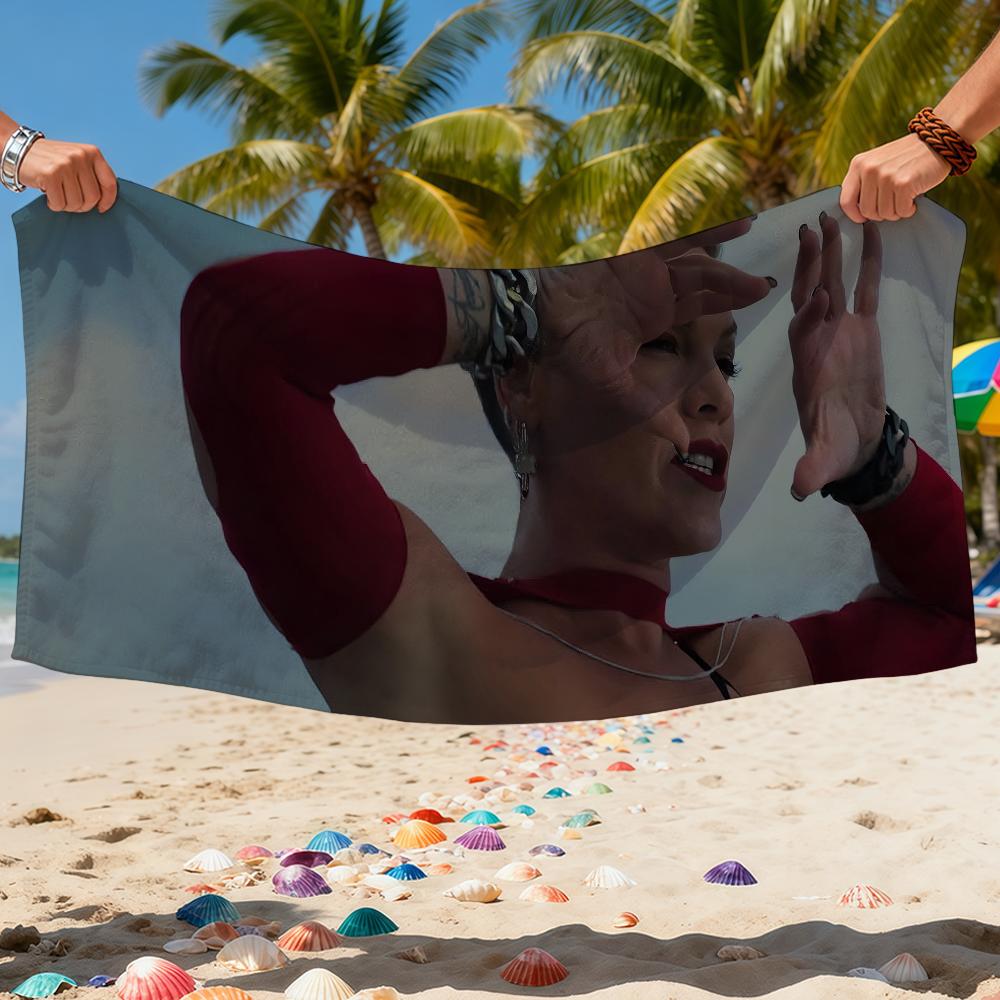 Rosa Handtuch Vertrauensfall Strand Bad Schnelltrocknend Leicht Tragbar Sauna Camping Sänger Klassisch Schwimmbecken Reise